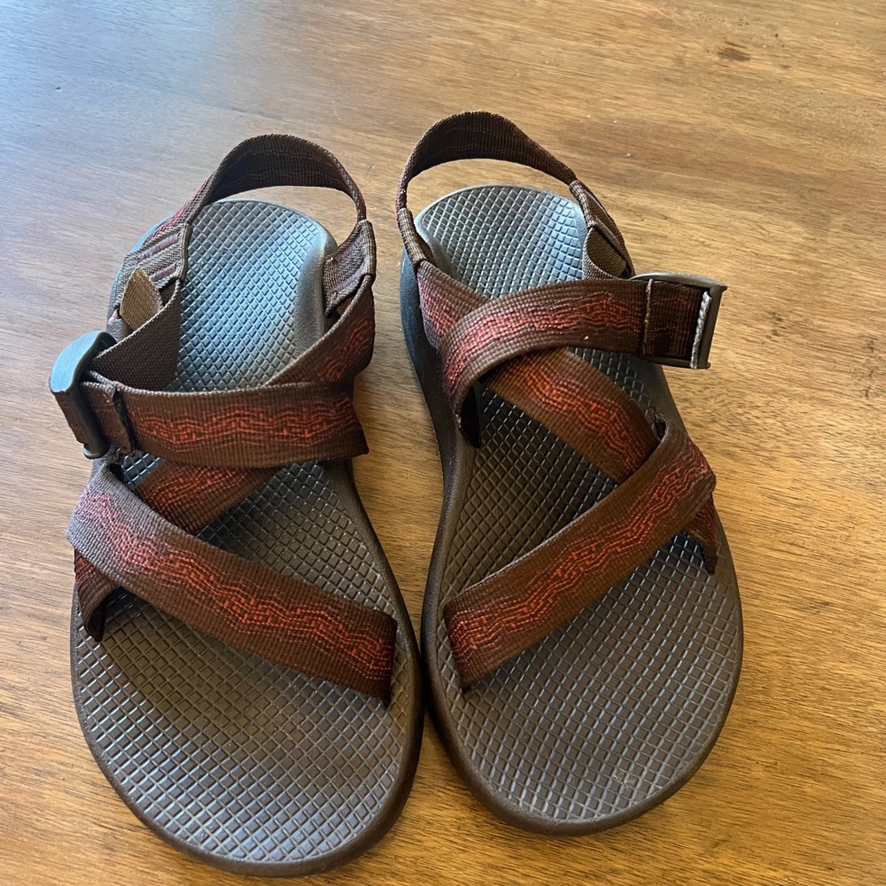 Chaco Brown and Red Sandals
